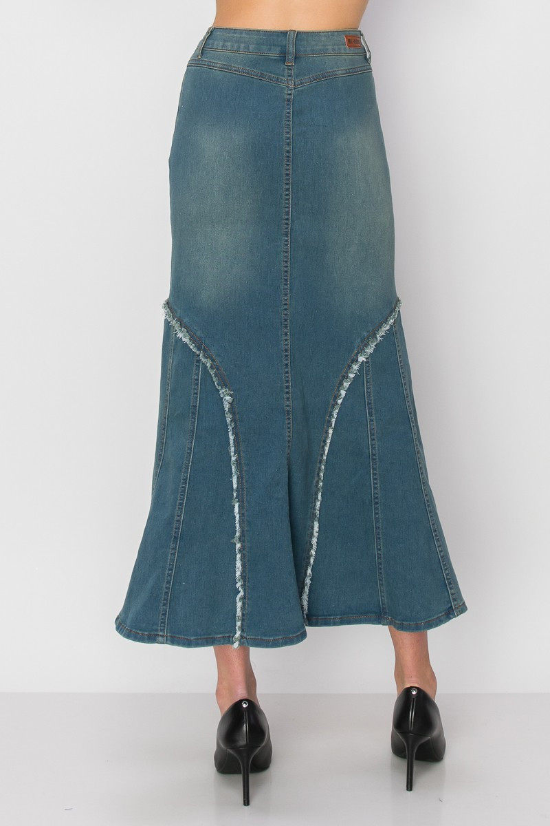 Denim Long Skirt