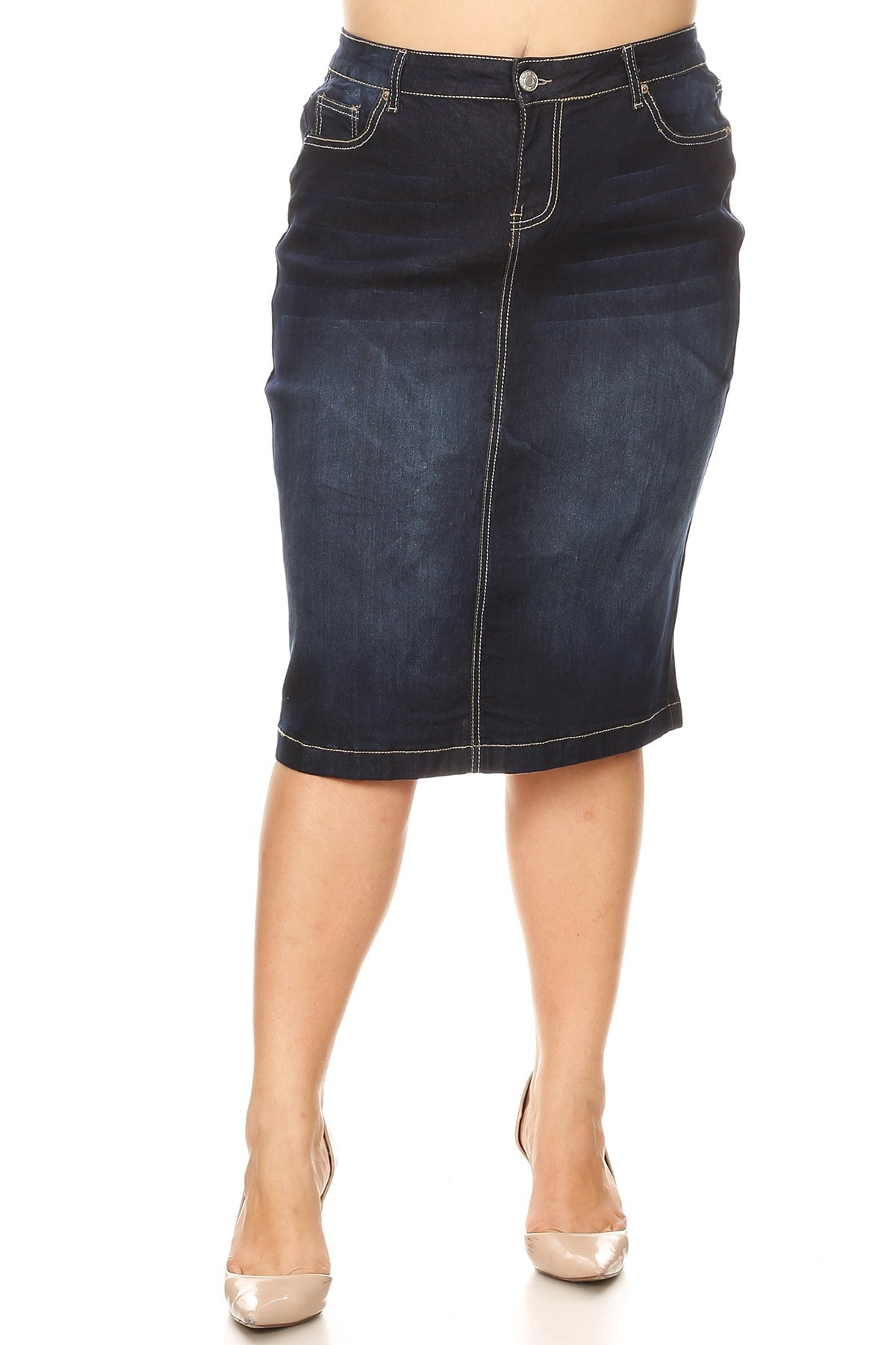 Denim Skirt Plus Size