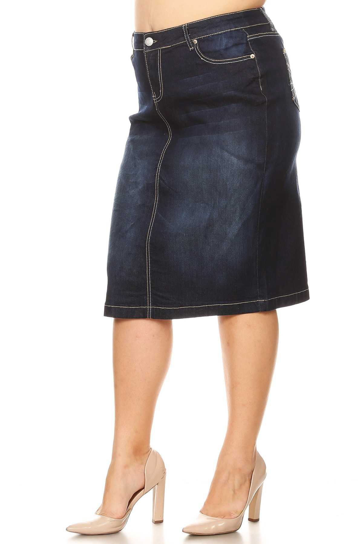 Denim Skirt Plus Size