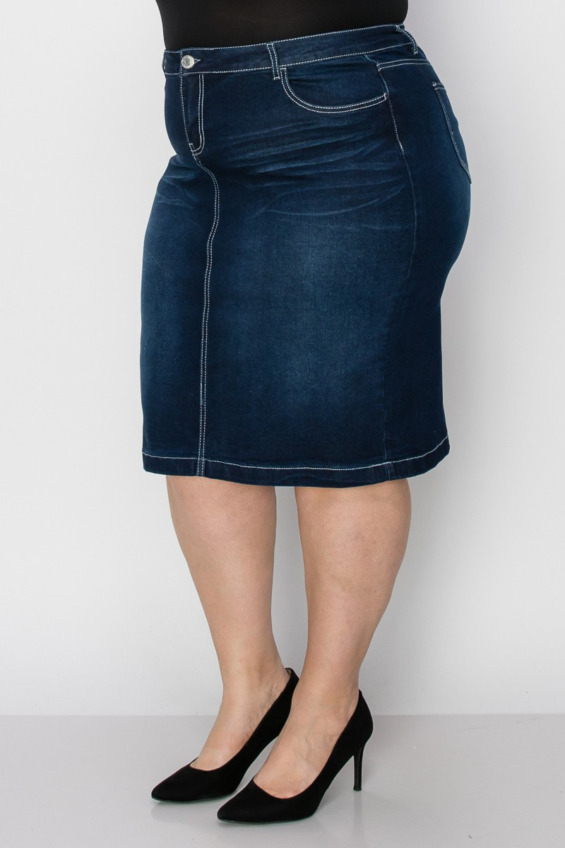 Denim Skirt Plus Size