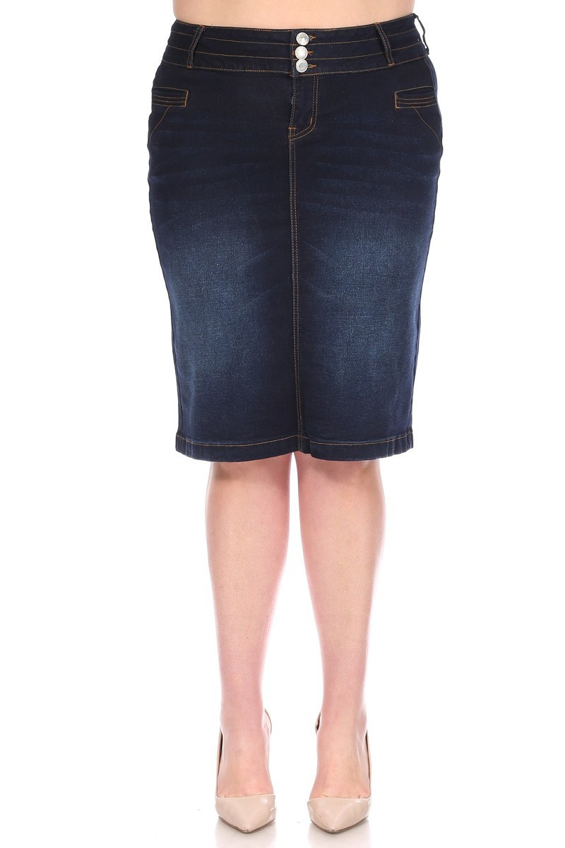 Denim Skirt Plus Size