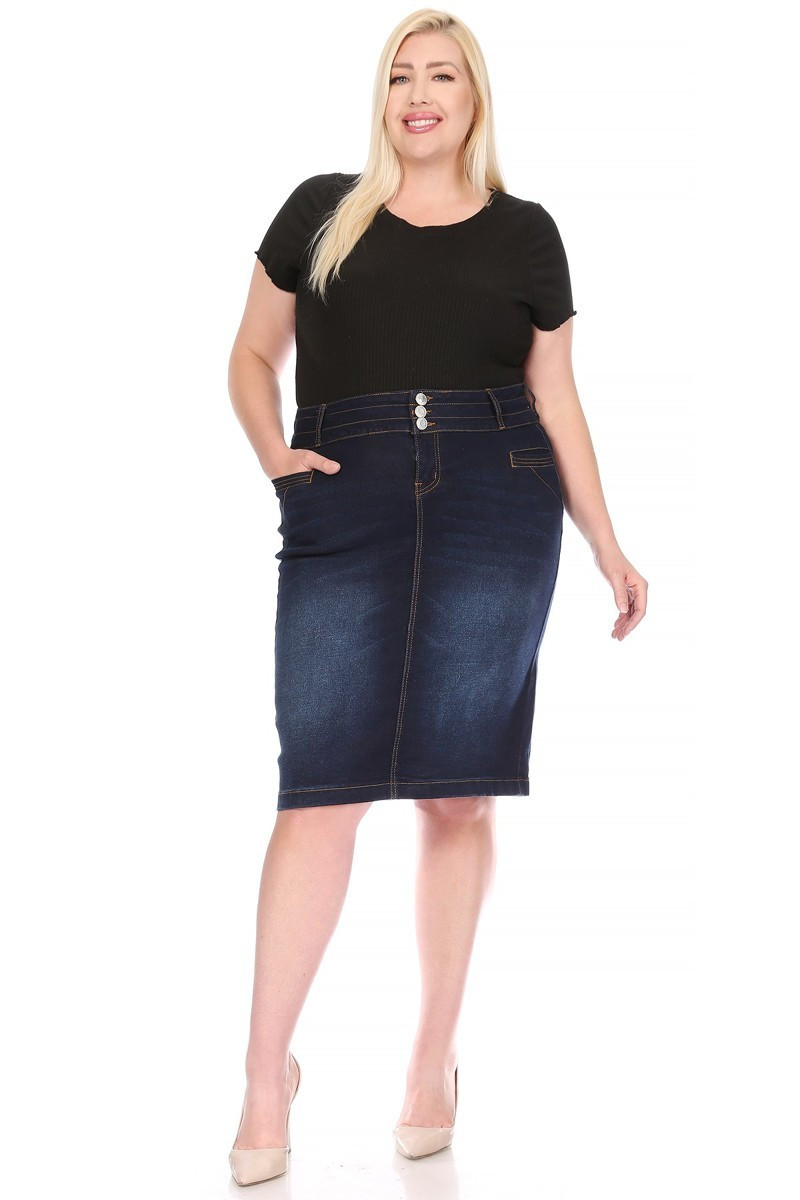 Denim Skirt Plus Size