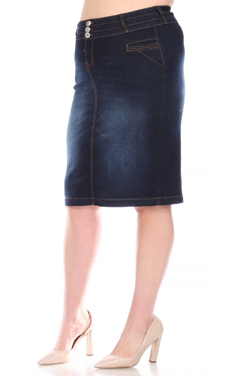 Denim Skirt Plus Size