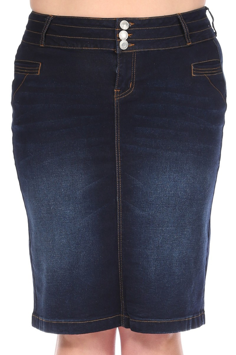 Denim Skirt Plus Size