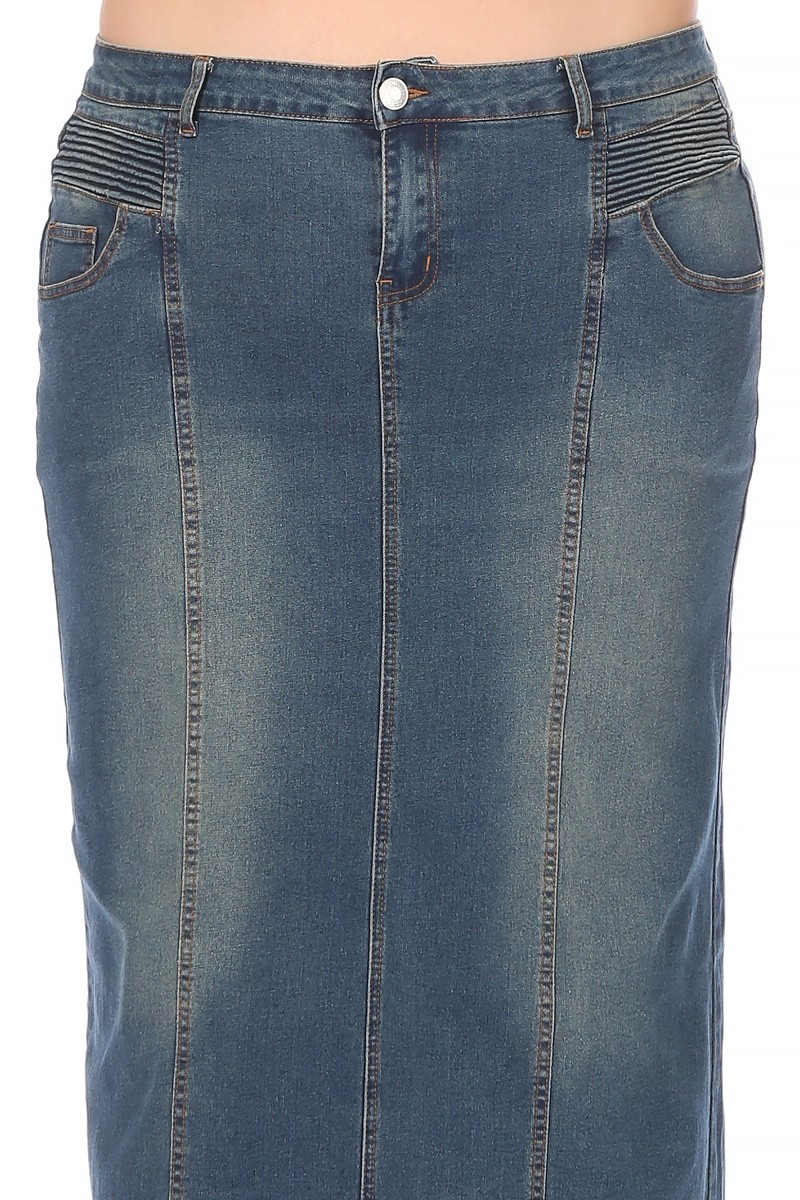 Denim Long Skirt Plus Size