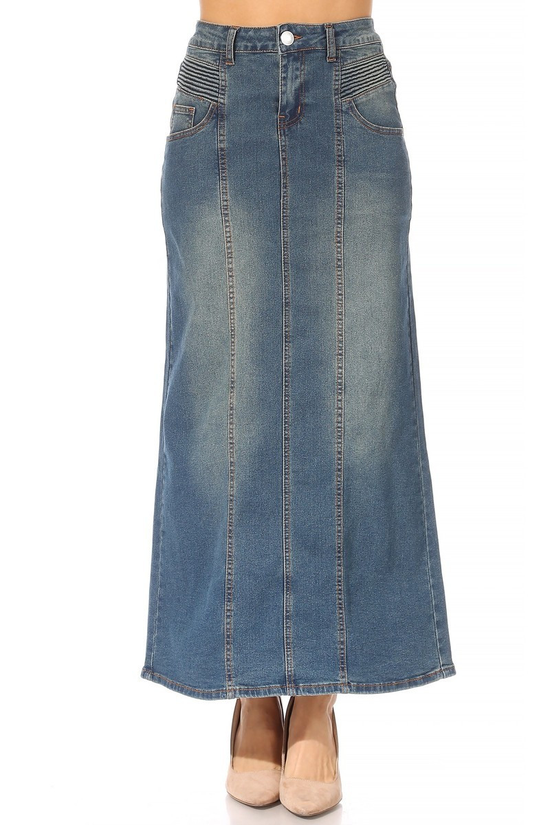 Denim Long Skirt