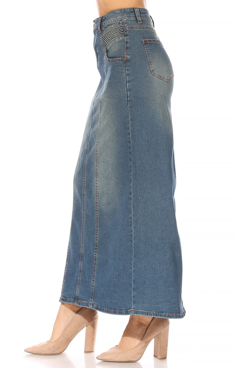 Denim Long Skirt