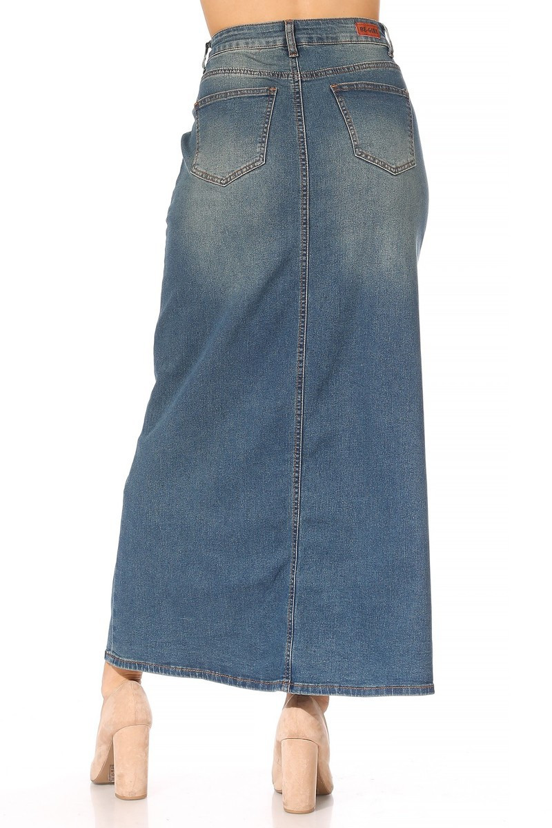 Denim Long Skirt