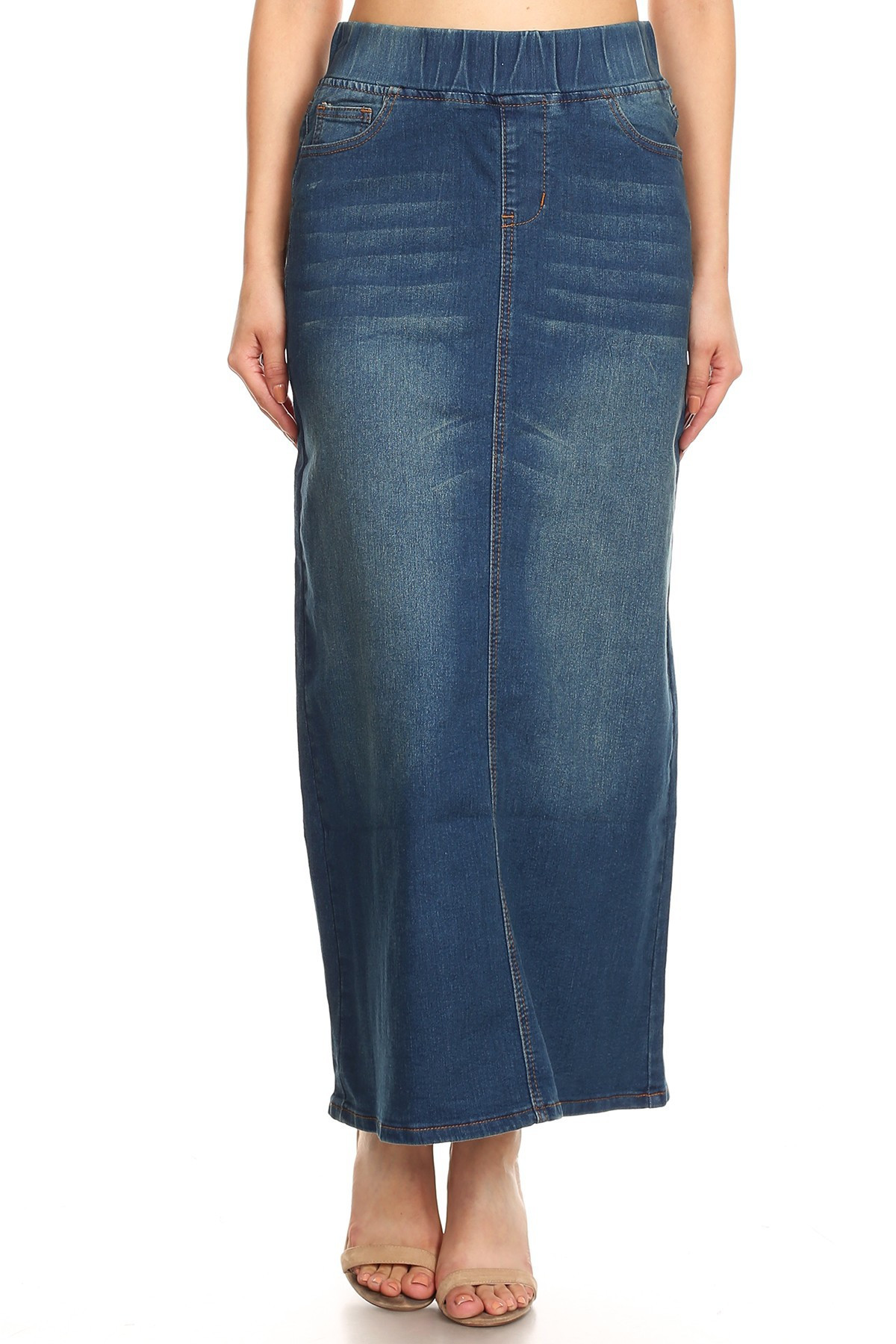 Denim Long Skirt