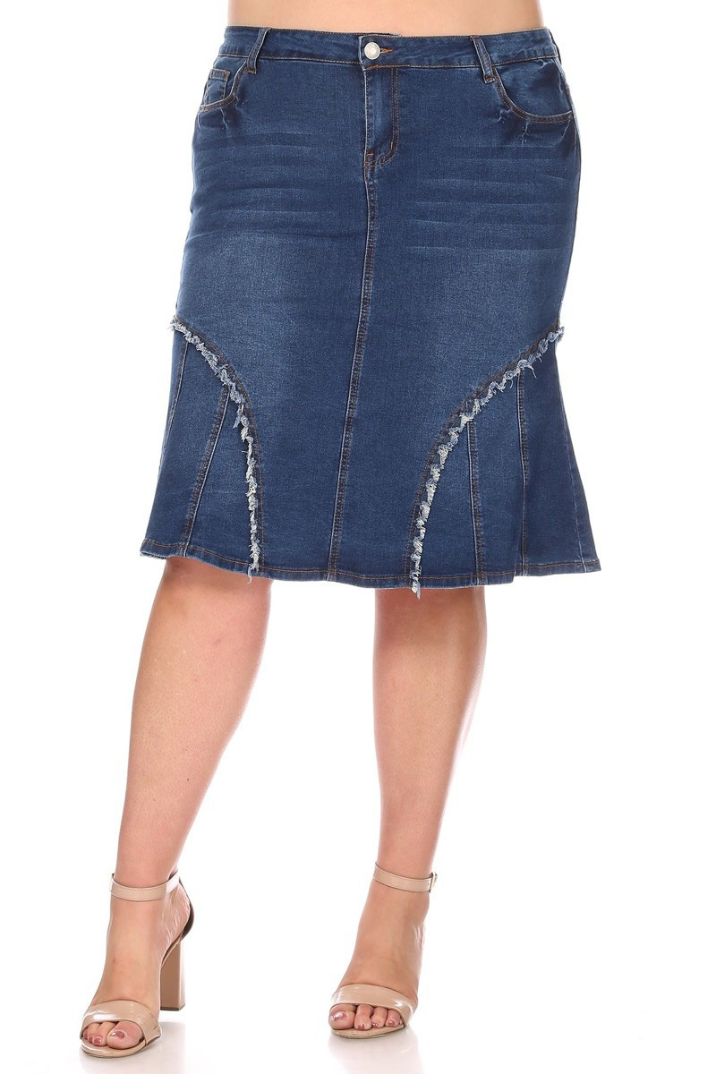 Denim Skirt Plus Size