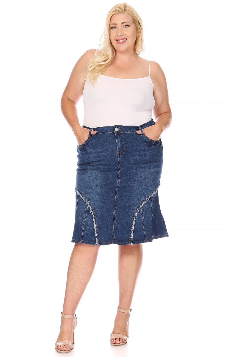 Denim Skirt Plus Size