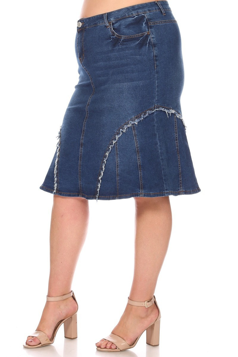 Denim Skirt Plus Size