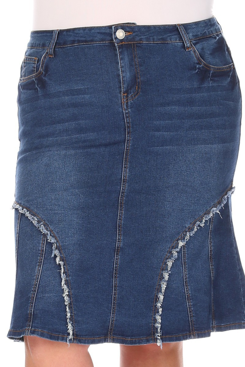 Denim Skirt Plus Size