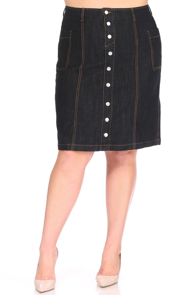 Denim Skirt Plus Size