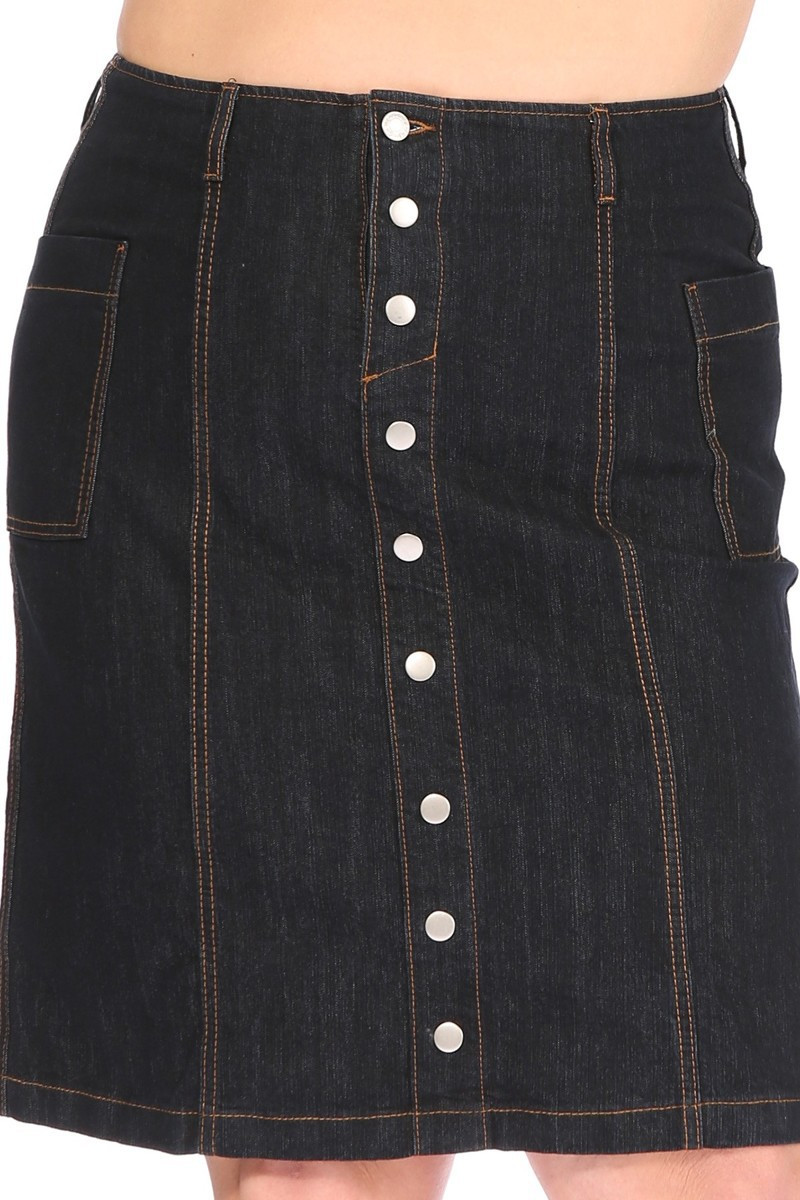 Denim Skirt Plus Size