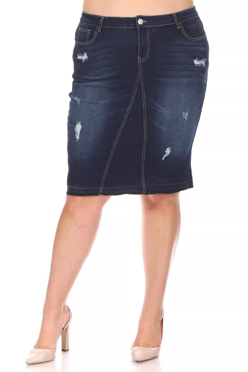 Denim Skirt Plus Size