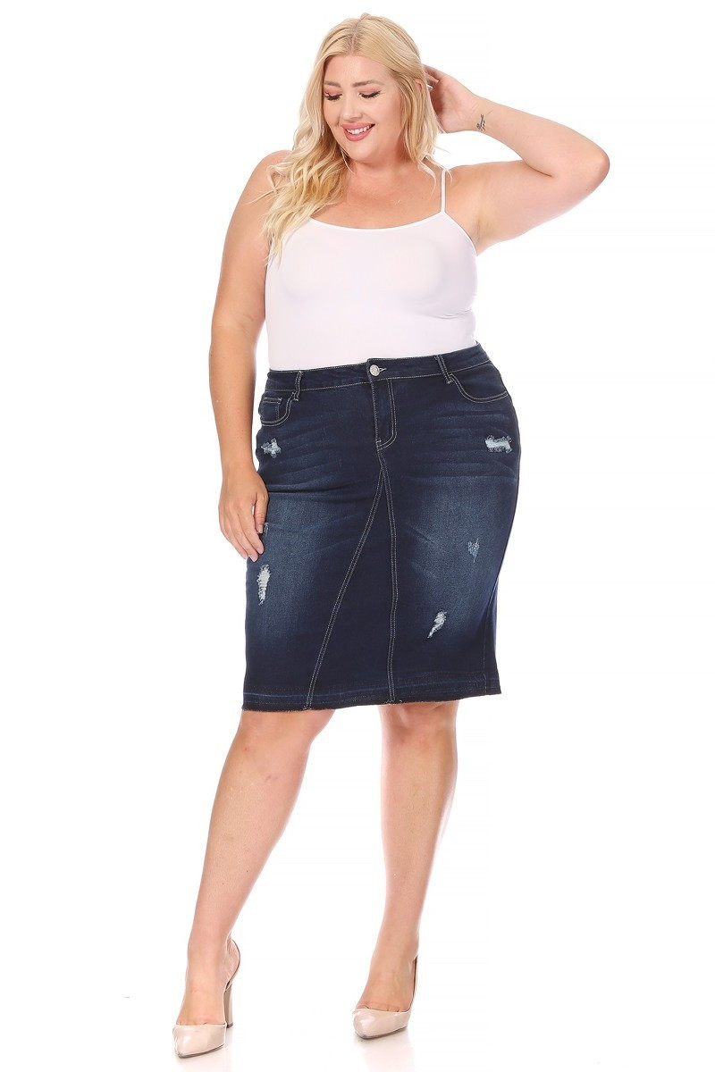 Denim Skirt Plus Size