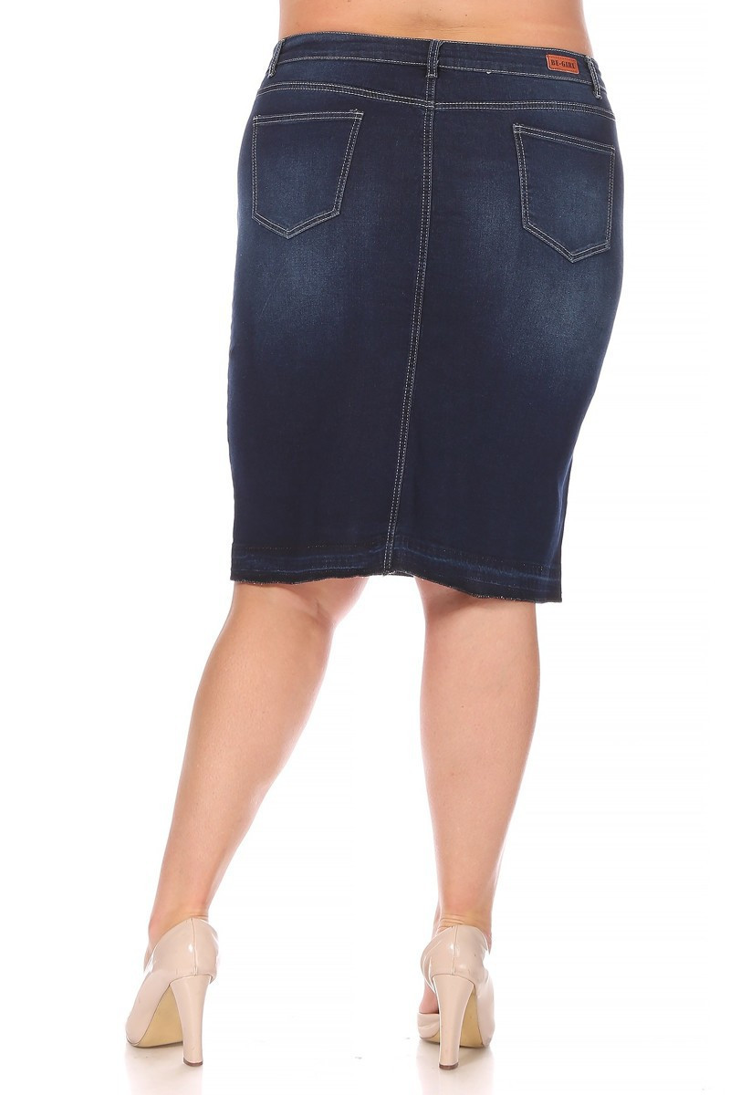 Denim Skirt Plus Size