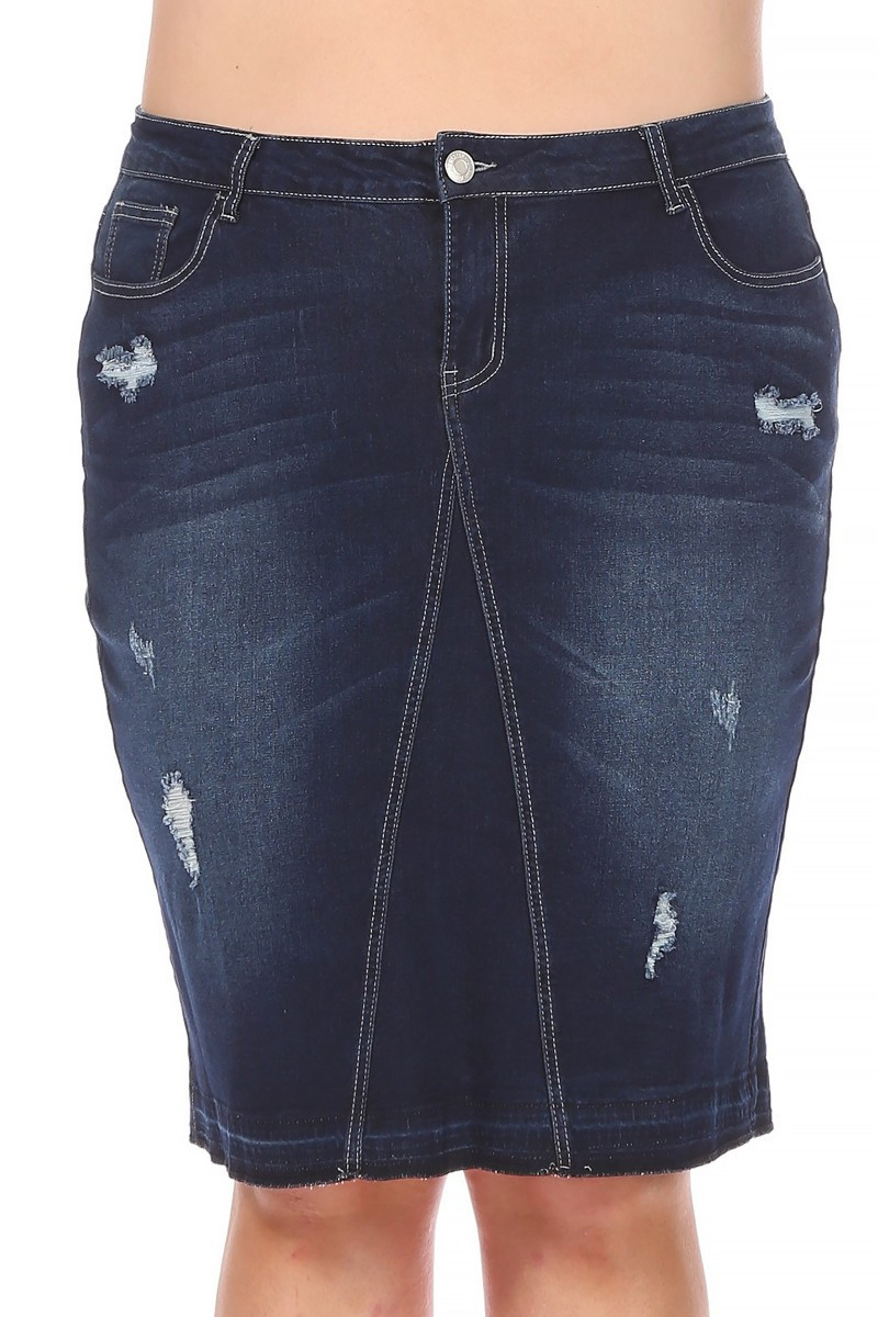 Denim Skirt Plus Size