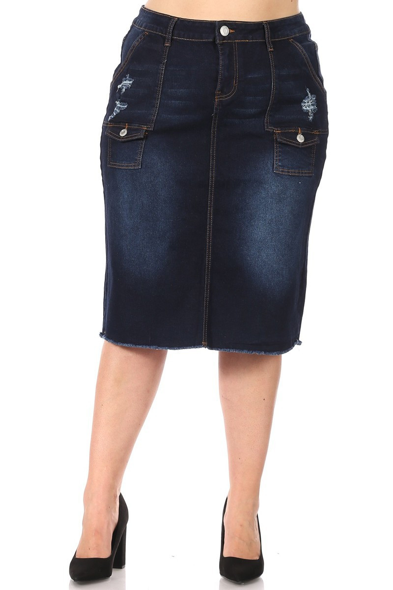 Denim Skirt Plus Size