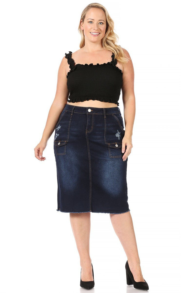 Denim Skirt Plus Size