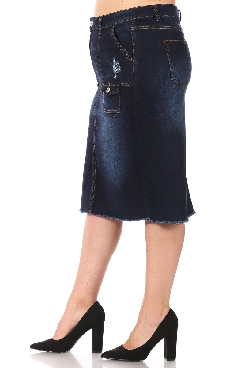 Denim Skirt Plus Size