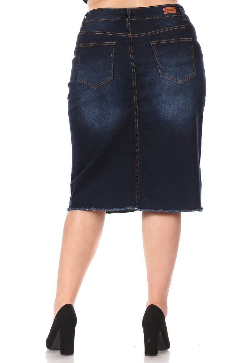 Denim Skirt Plus Size