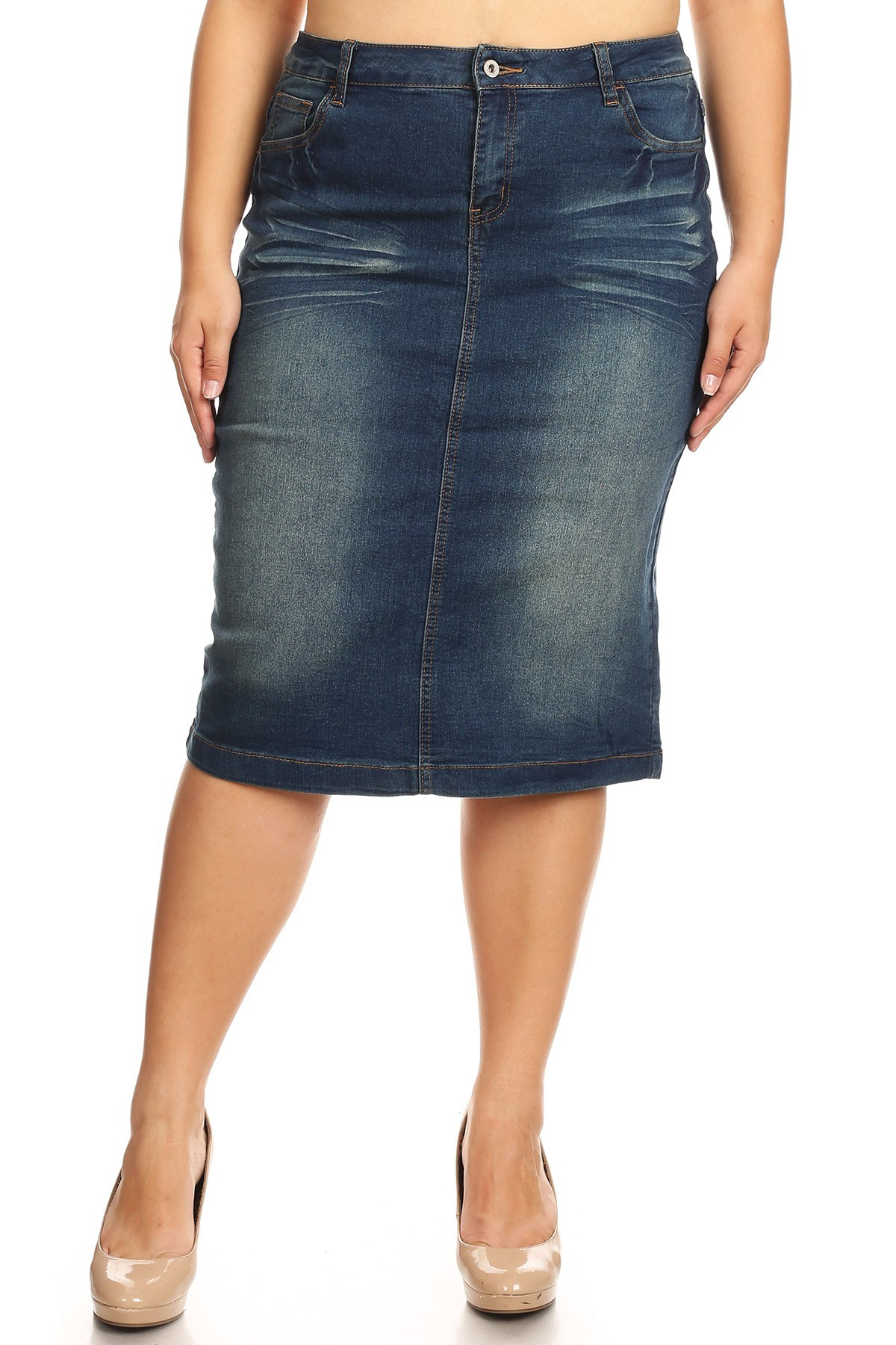 Denim Skirt Plus Size