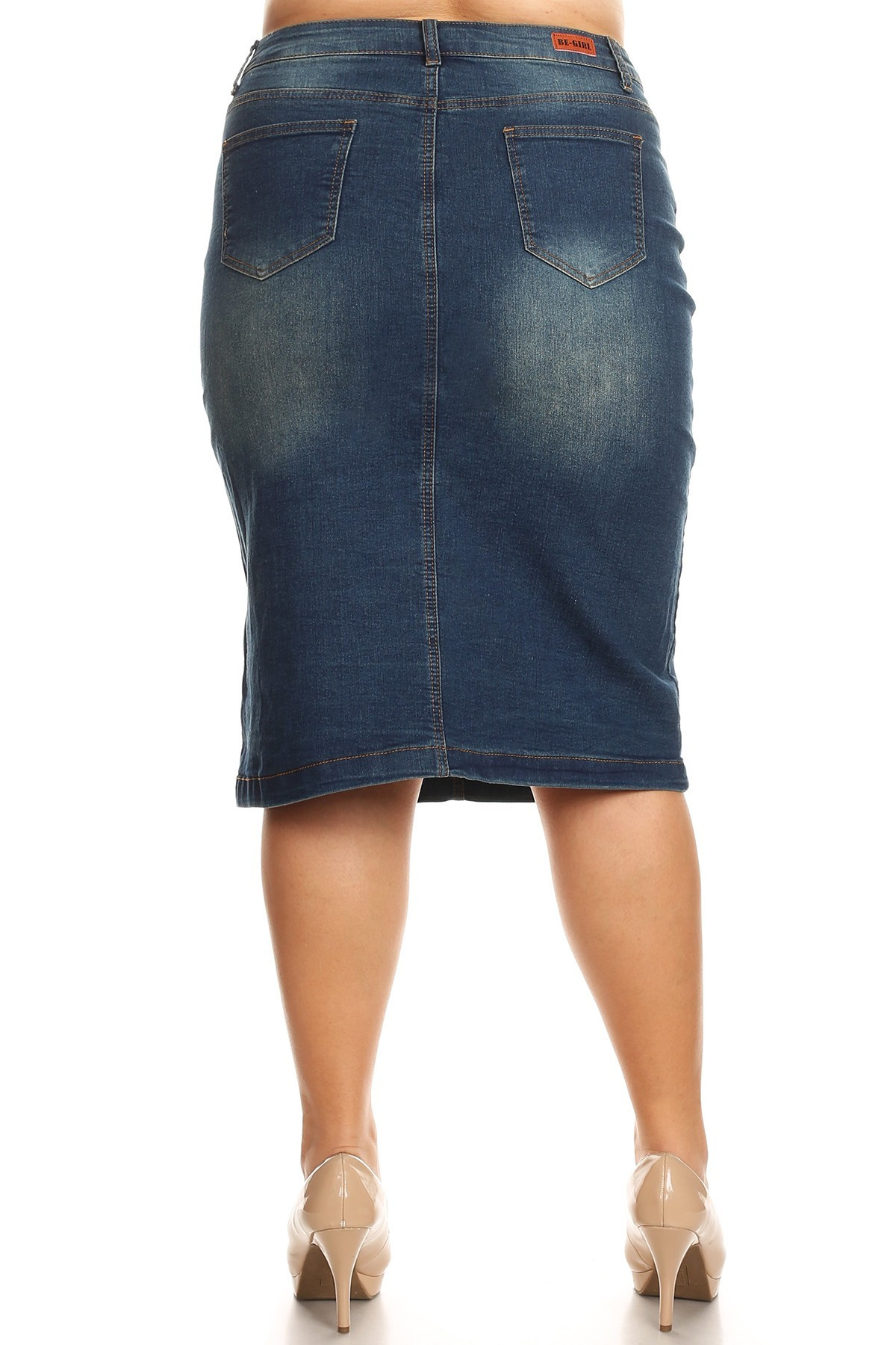Denim Skirt Plus Size