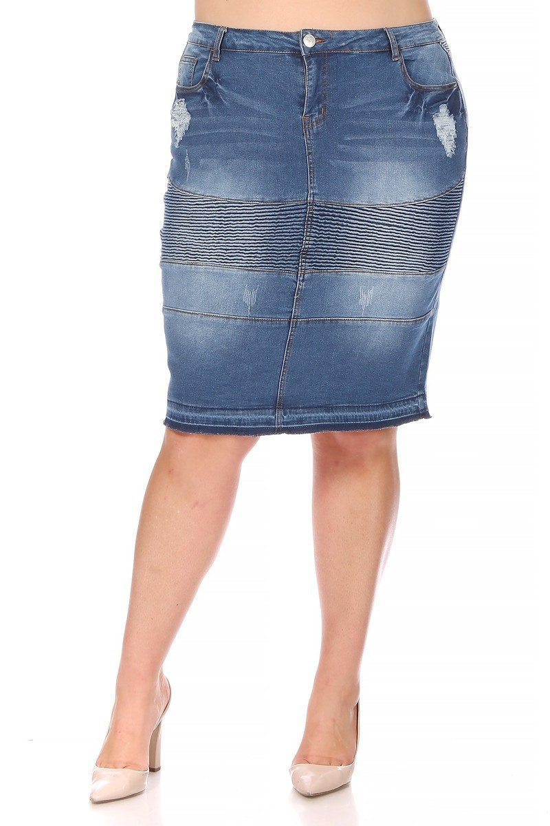 Denim Skirt Plus Size