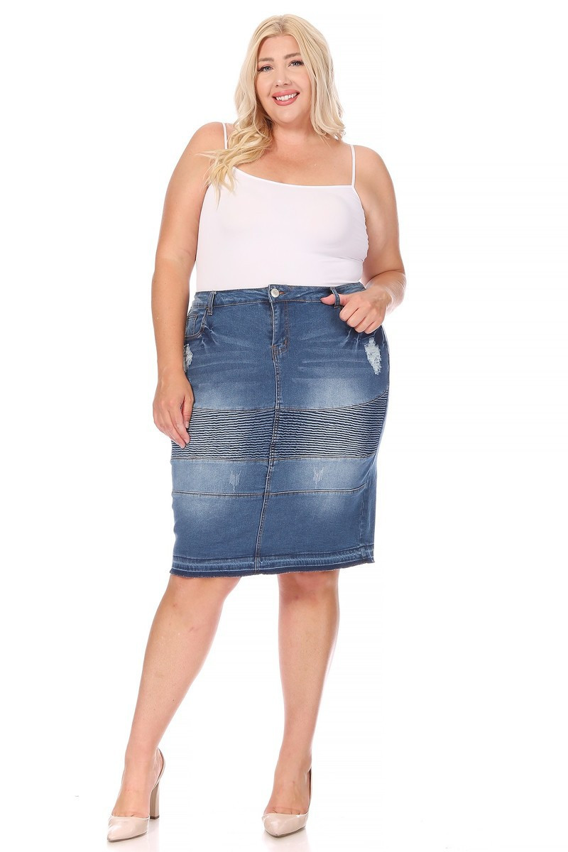 Denim Skirt Plus Size