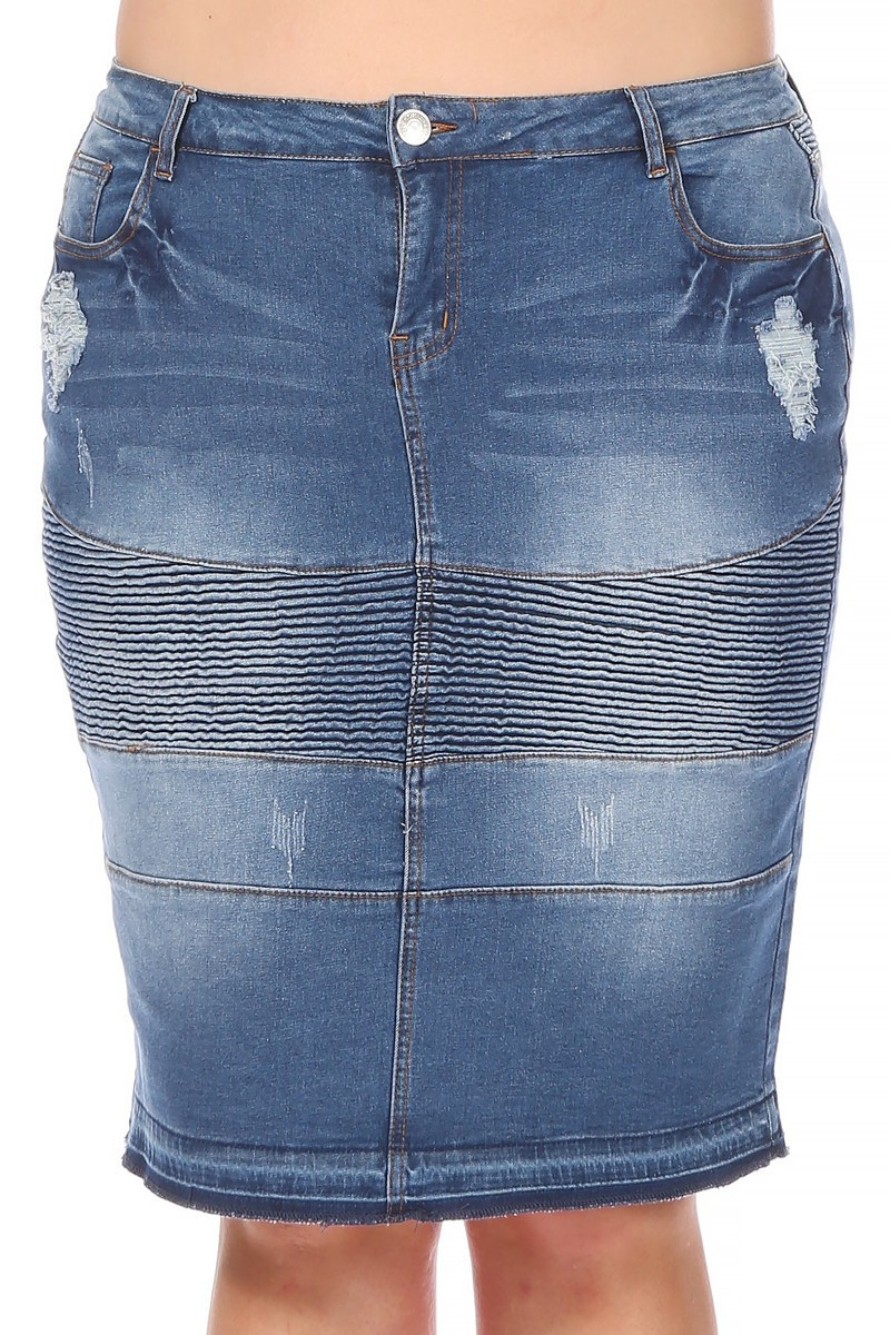 Denim Skirt Plus Size