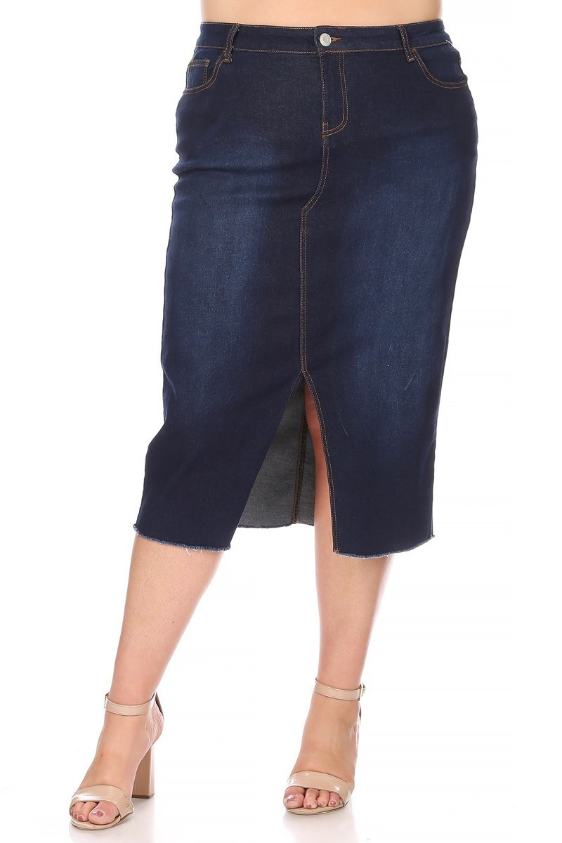 Denim Skirt Plus Size