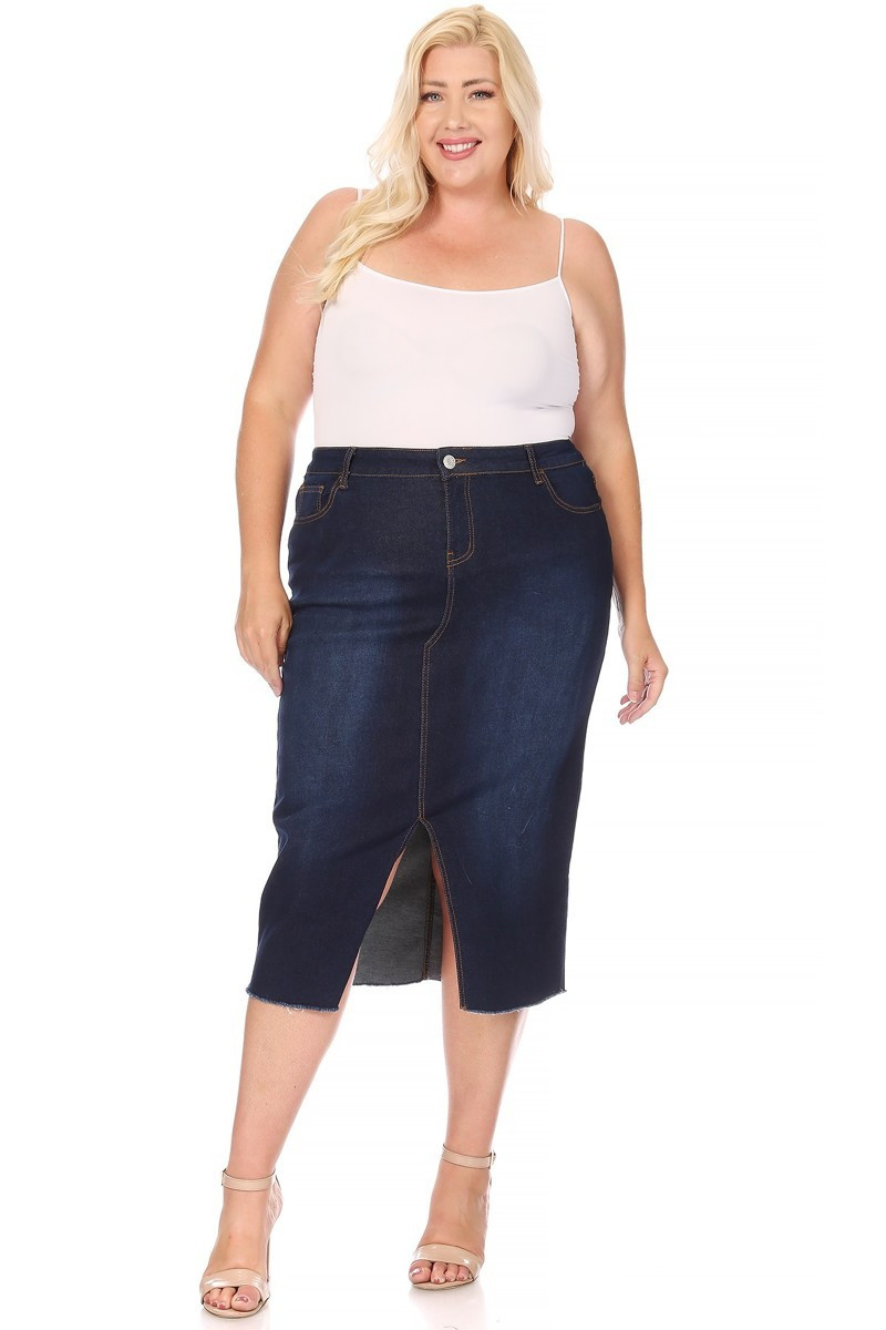 Denim Skirt Plus Size