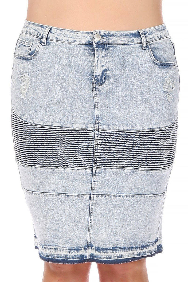 Denim Skirt Plus Size