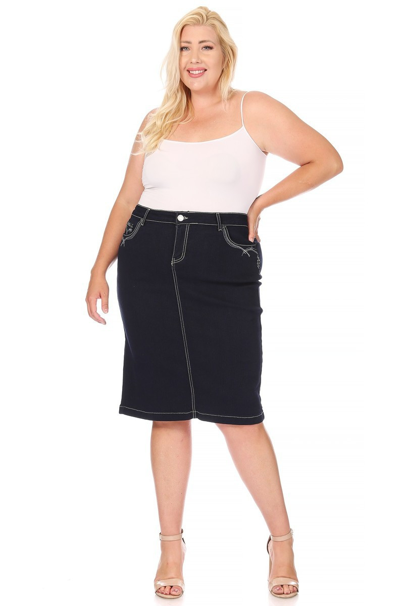 Denim Skirt Plus Size