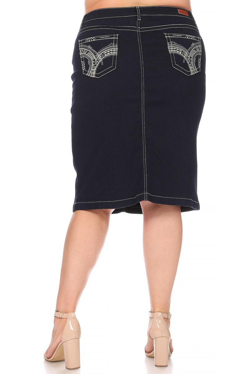 Denim Skirt Plus Size