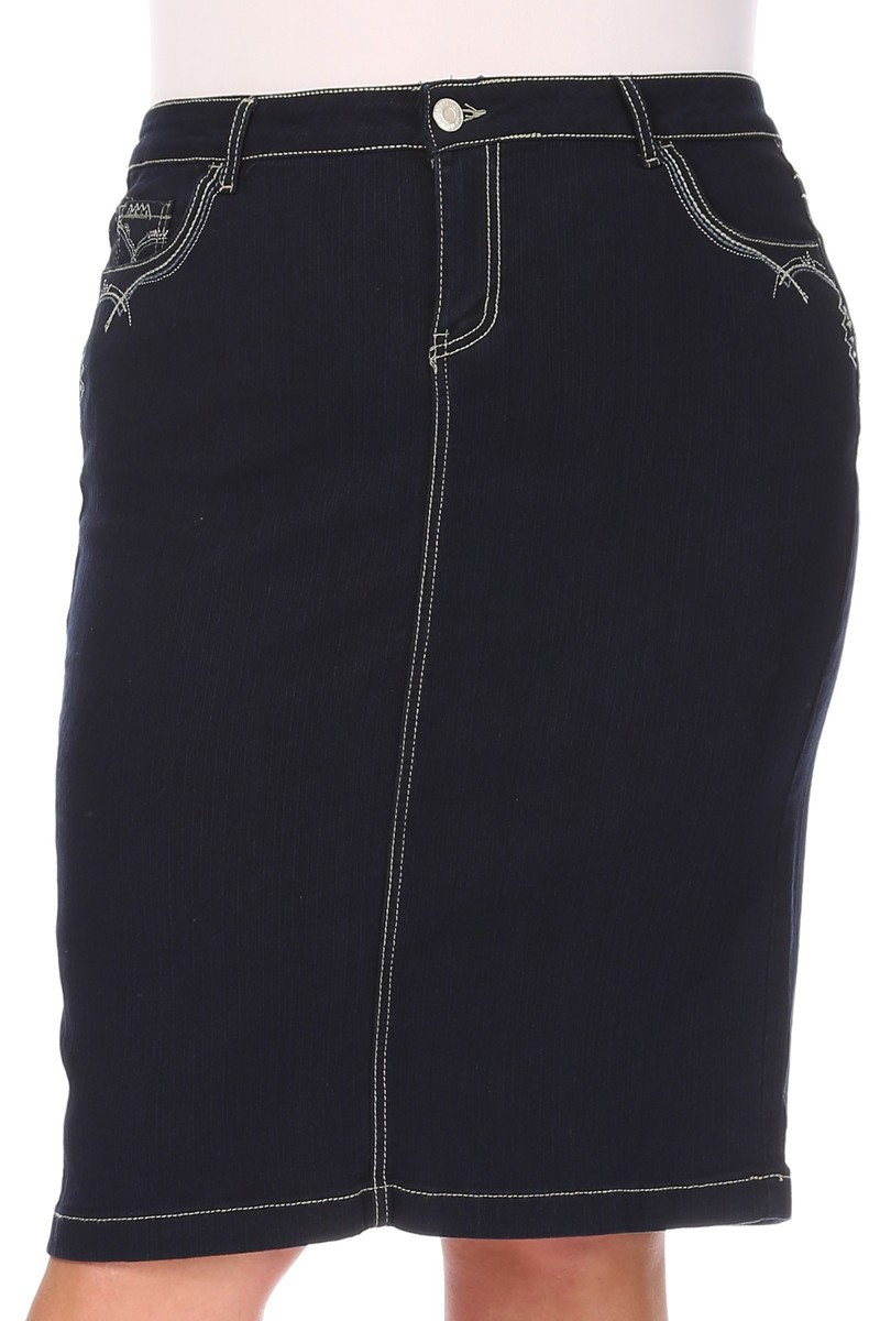 Denim Skirt Plus Size