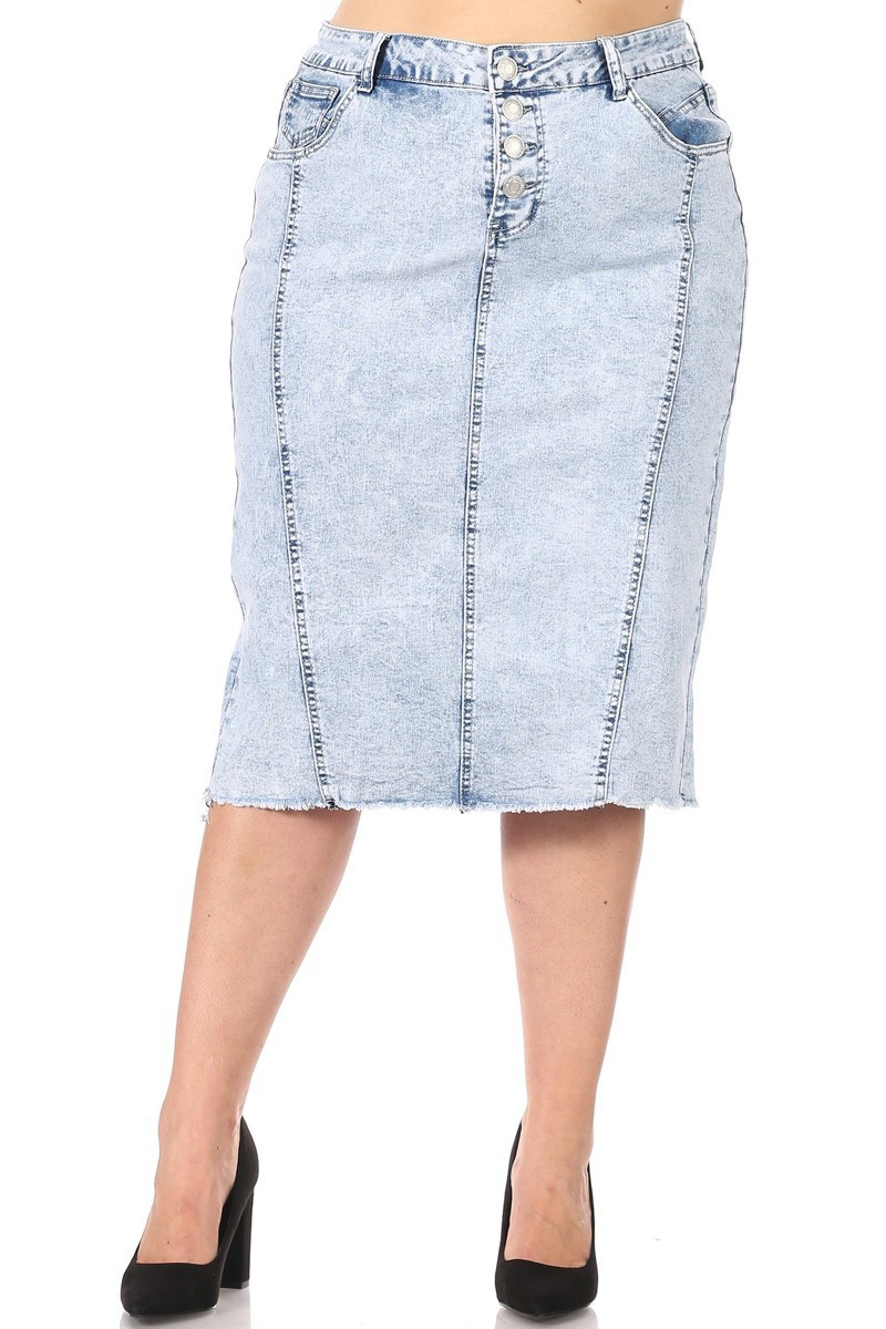 Denim Skirt Plus Size