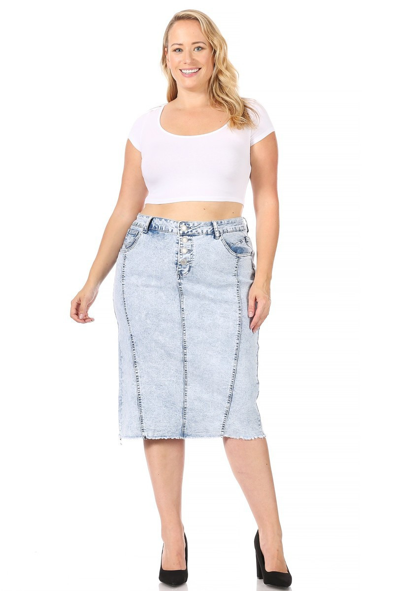 Denim Skirt Plus Size