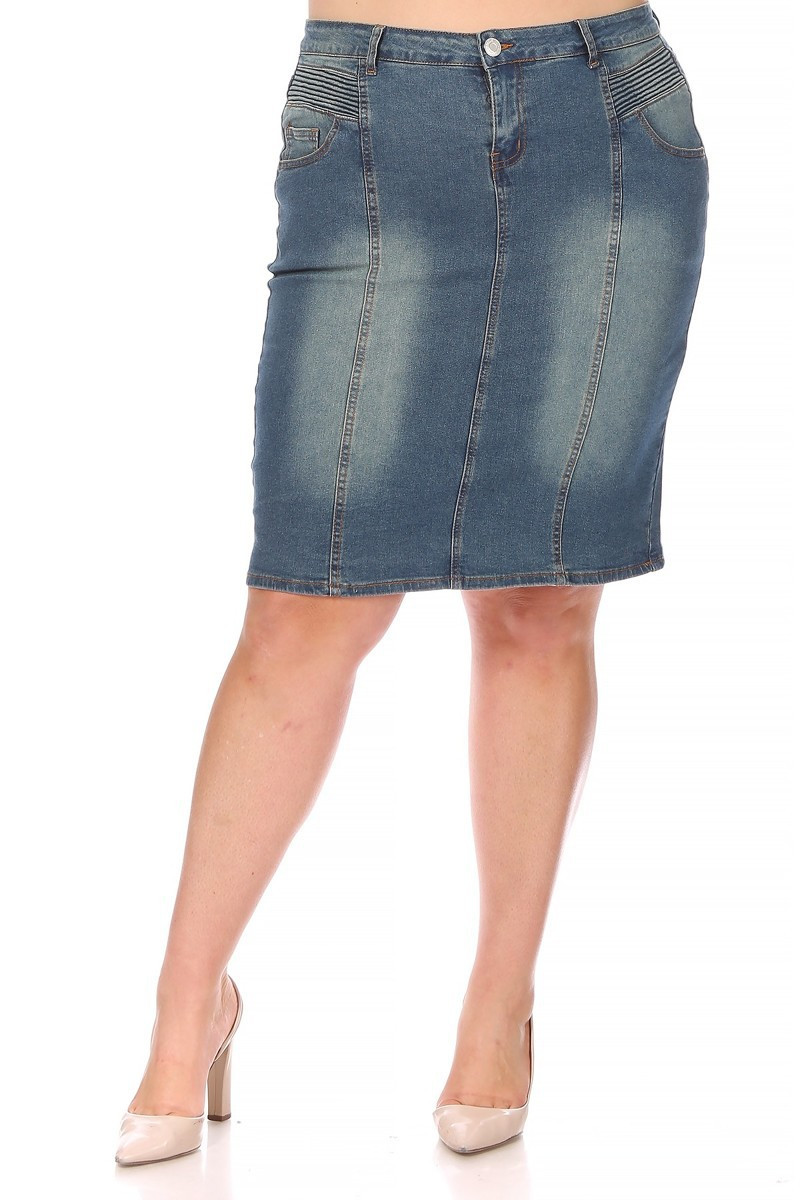 Denim Skirt Plus Size