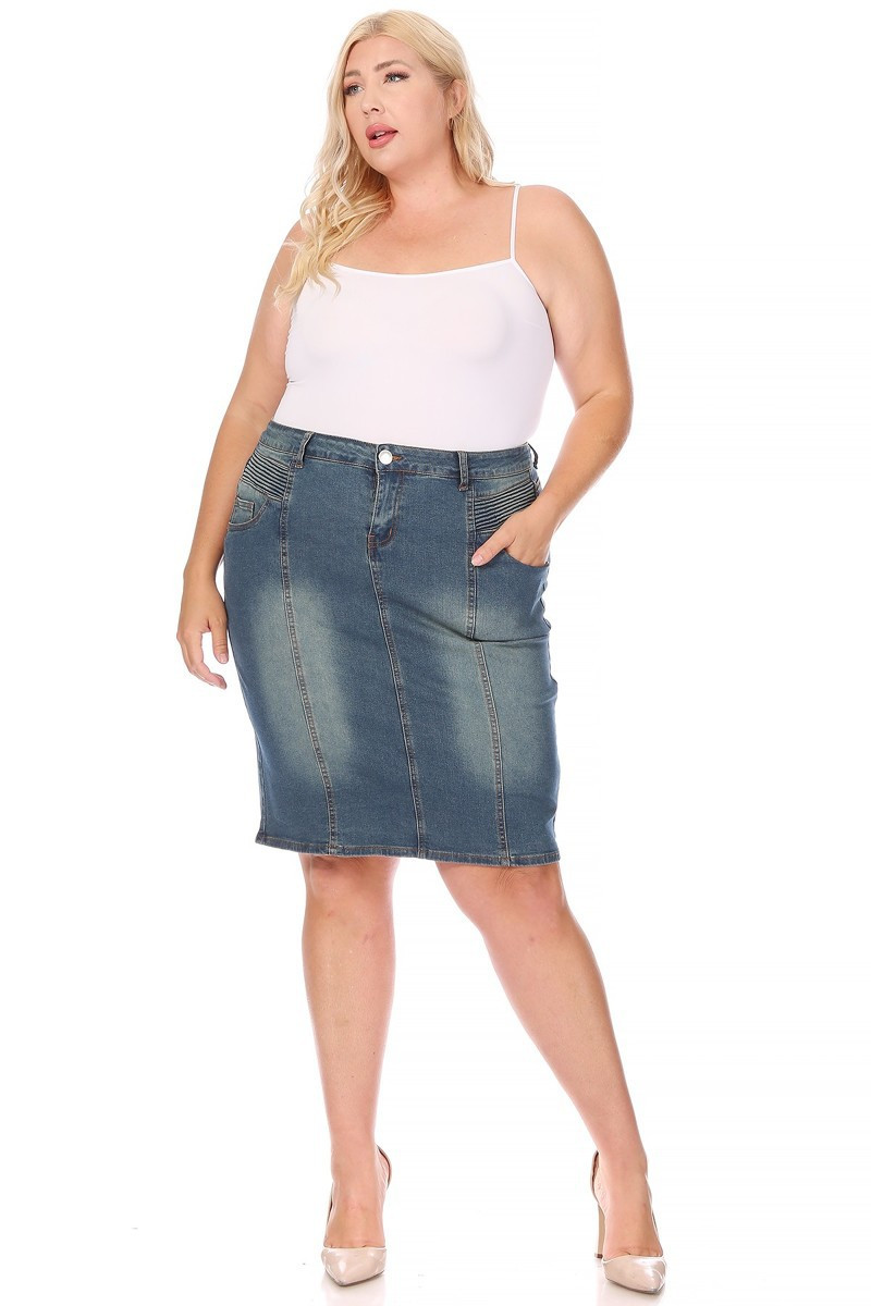 Denim Skirt Plus Size