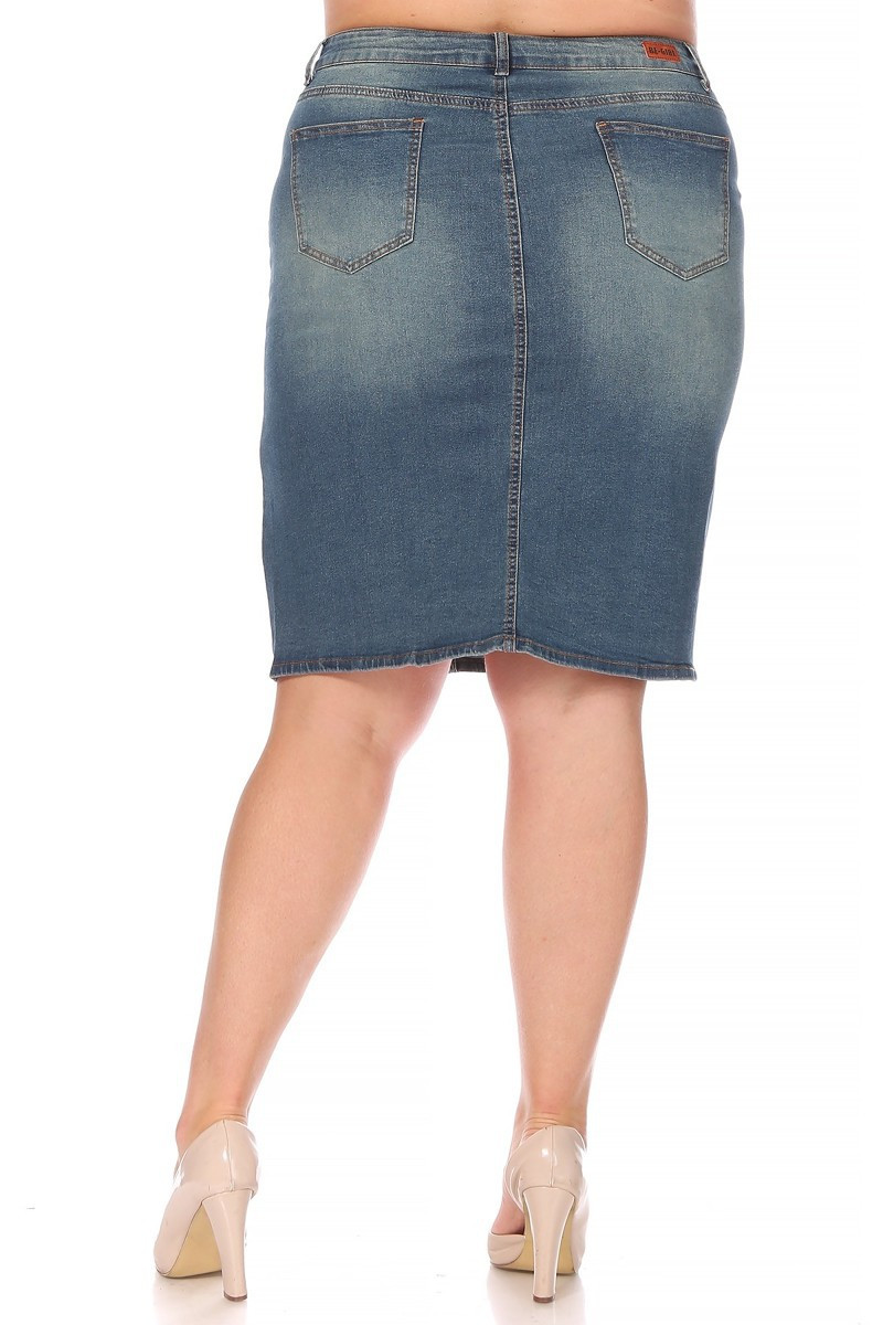 Denim Skirt Plus Size