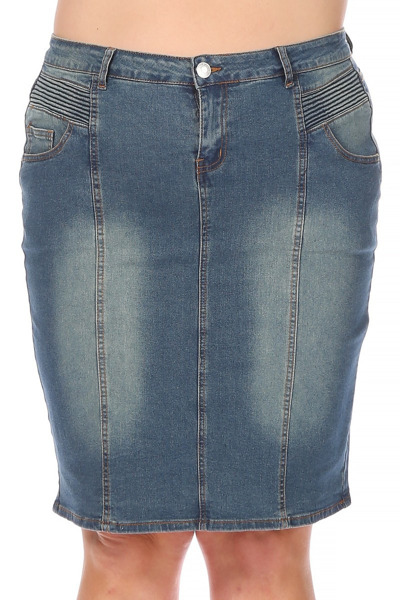 Denim Skirt Plus Size