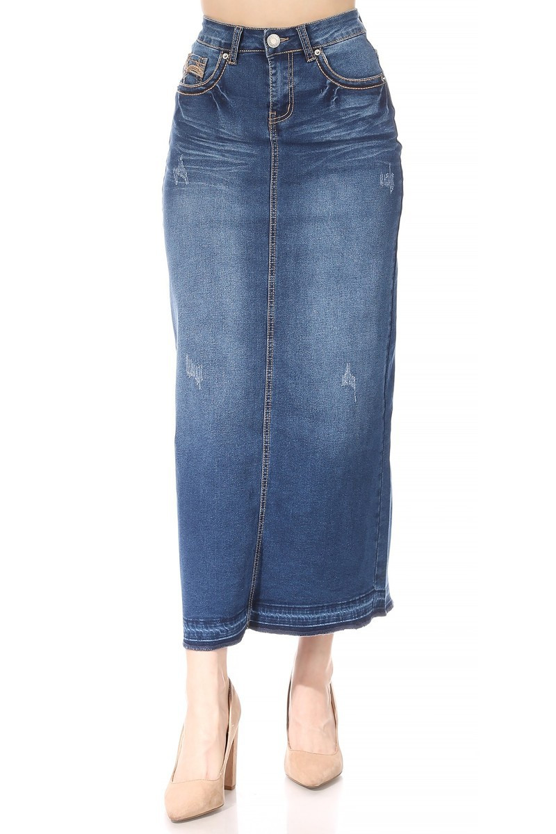 Denim Long Skirt