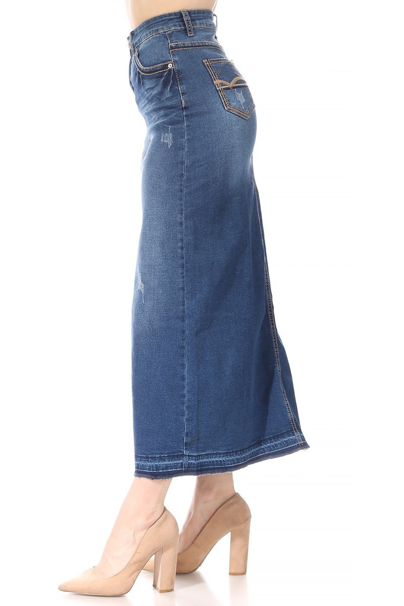 Denim Long Skirt