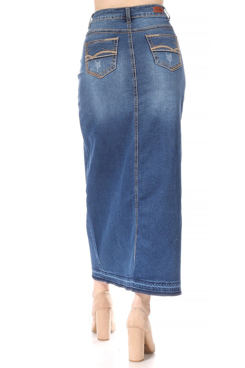 Denim Long Skirt