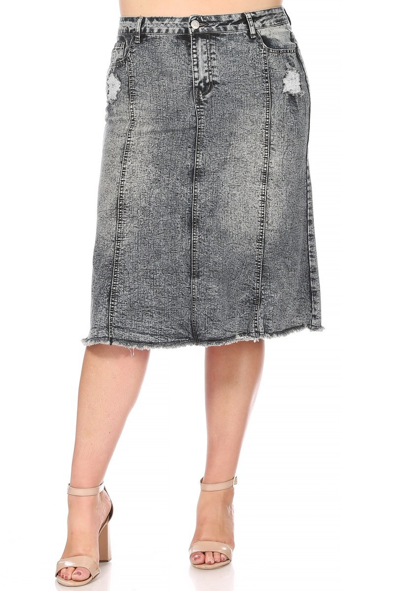 Denim Skirt Plus Size