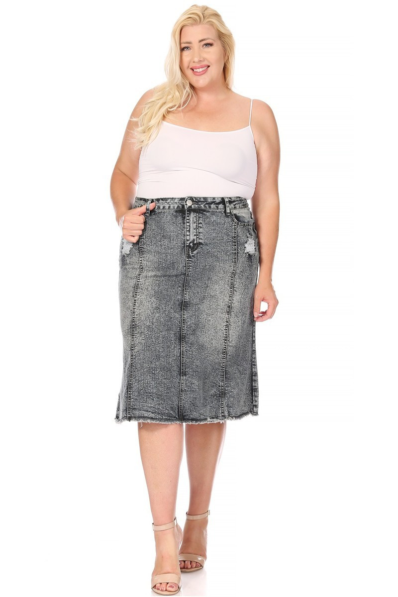 Denim Skirt Plus Size