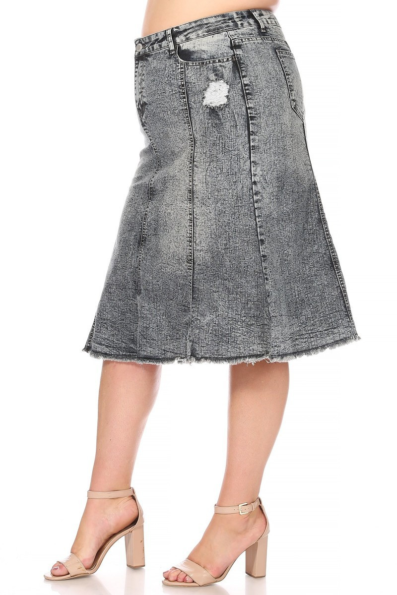 Denim Skirt Plus Size